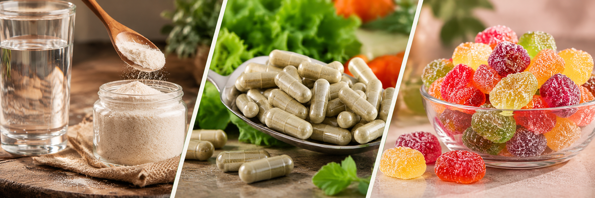 Fiber Powders vs. Fiber Gummies vs. Fiber Capsules: Which Supplement Form is Best?