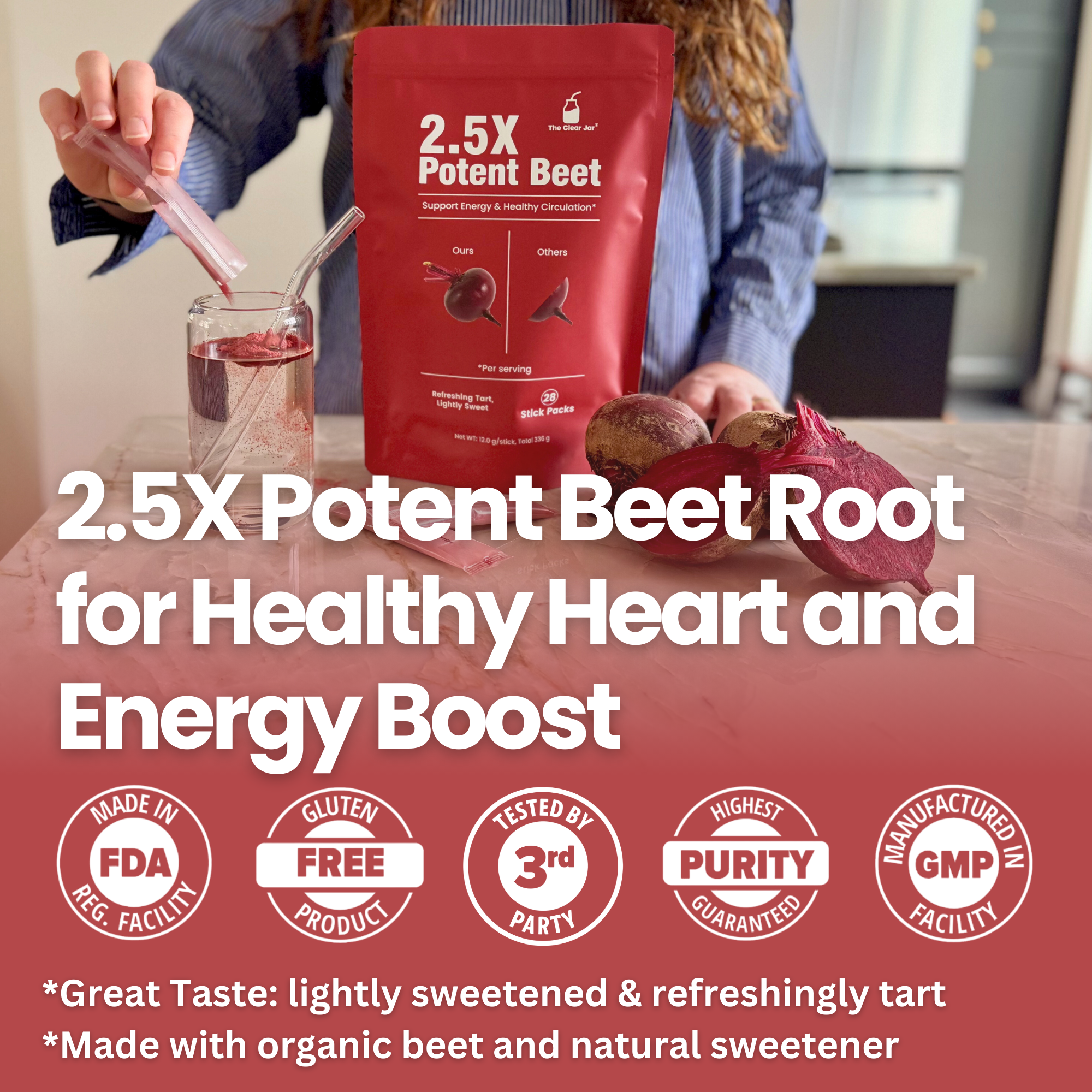 Person holding a red package of &