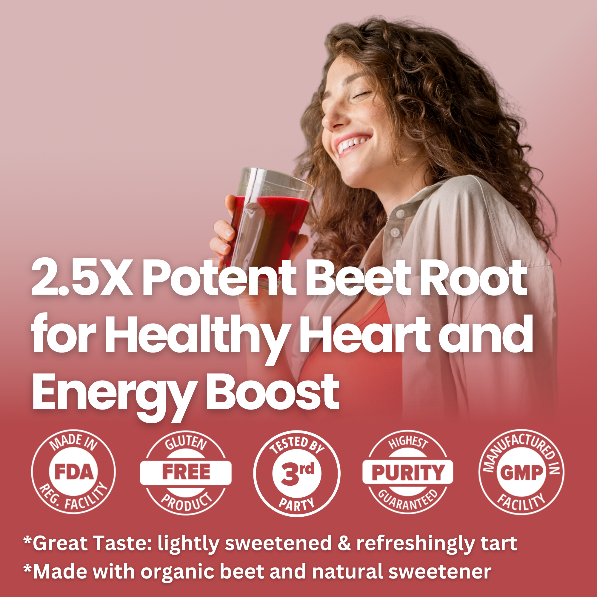 2.5X Potent Beet – Ready-to-Drink Superfood Mix for Energy Boost &amp; Healthy Blood Pressure