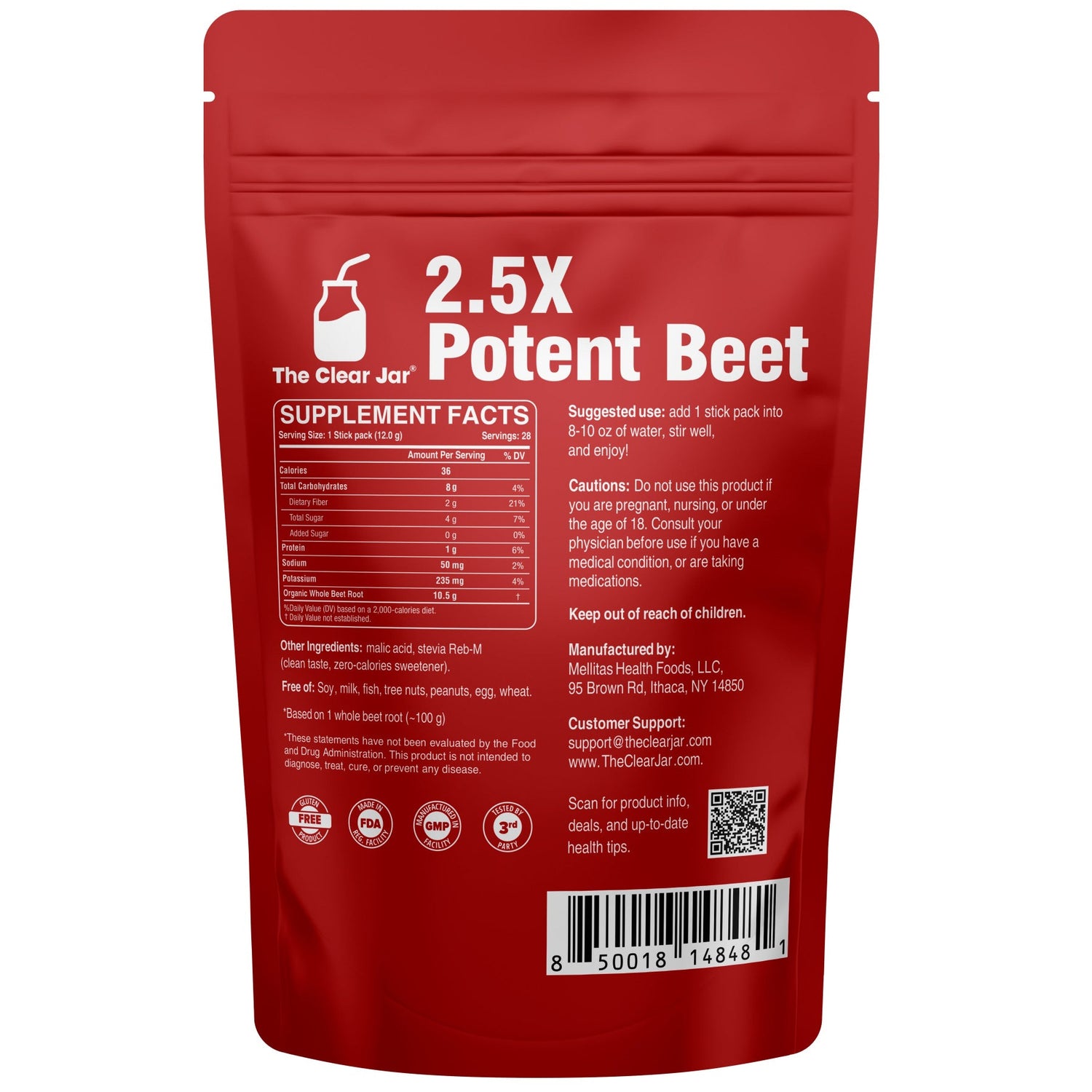 2.5X Potent Beet – Ready-to-Drink Superfood Mix for Energy Boost &amp; Healthy Blood Pressure