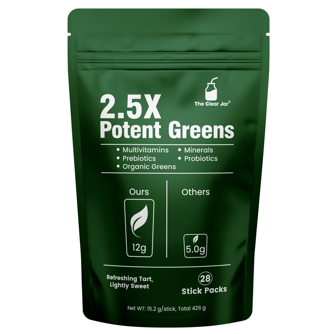 2.5X Potent Greens – Ready-to-Drink Super Greens for Daily Nutrition, Immune Support, Gut Health &amp; Detox