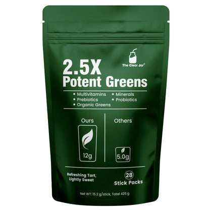 2.5X Potent Greens – Ready-to-Drink Super Greens for Daily Nutrition, Immune Support, Gut Health &amp; Detox