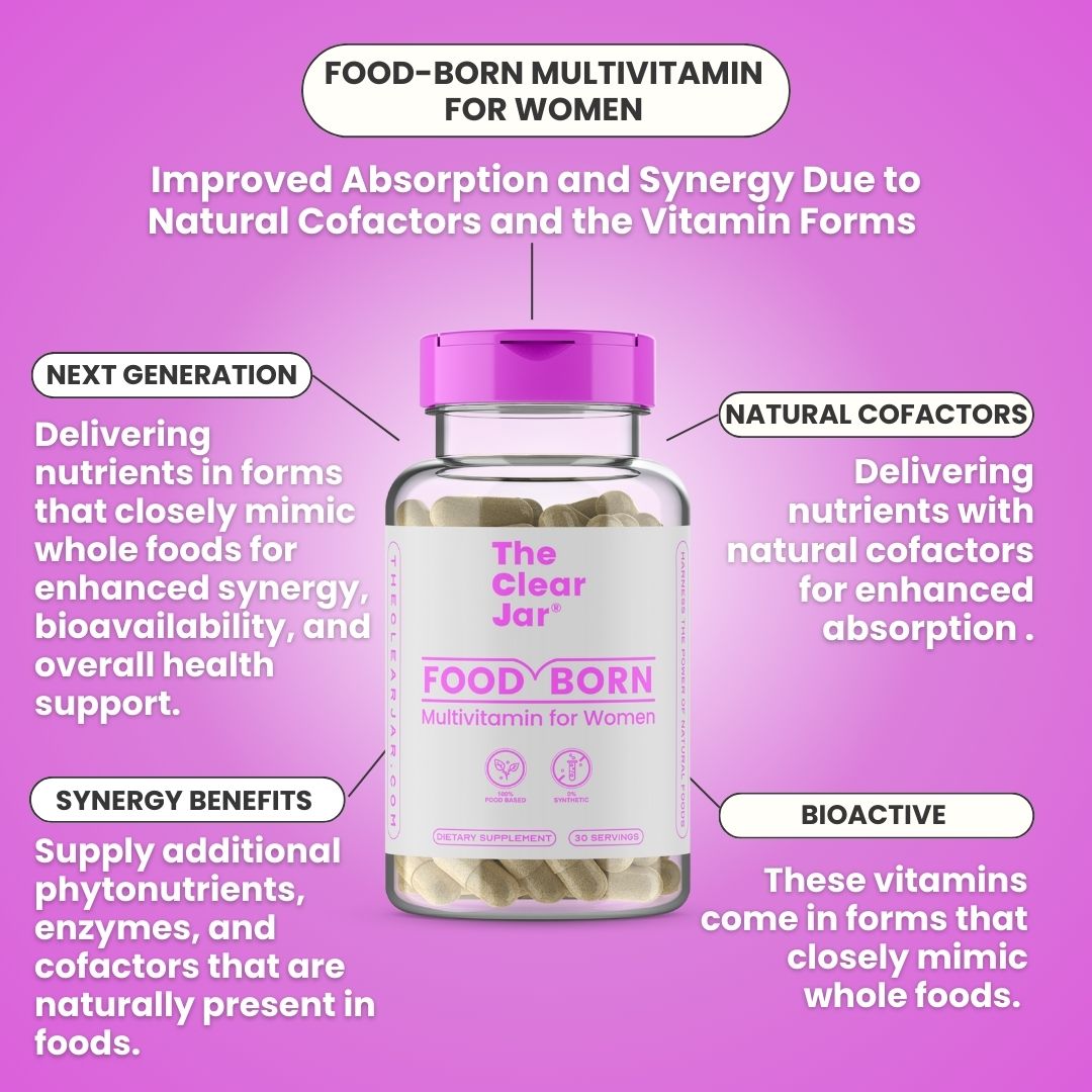 Food-Born Multivitamin for Women with Iron -  The Clear Jar®