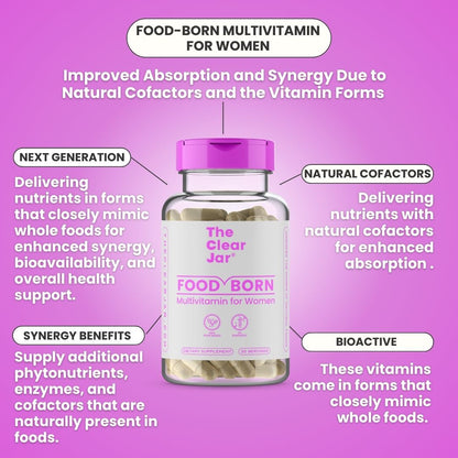 Food-Born Multivitamin for Women with Iron -  The Clear Jar®