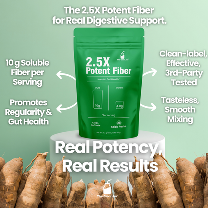 2.5X Potent Fiber – 10g Tasteless, Soluble Fiber Boost for 36% Daily Fiber Intake