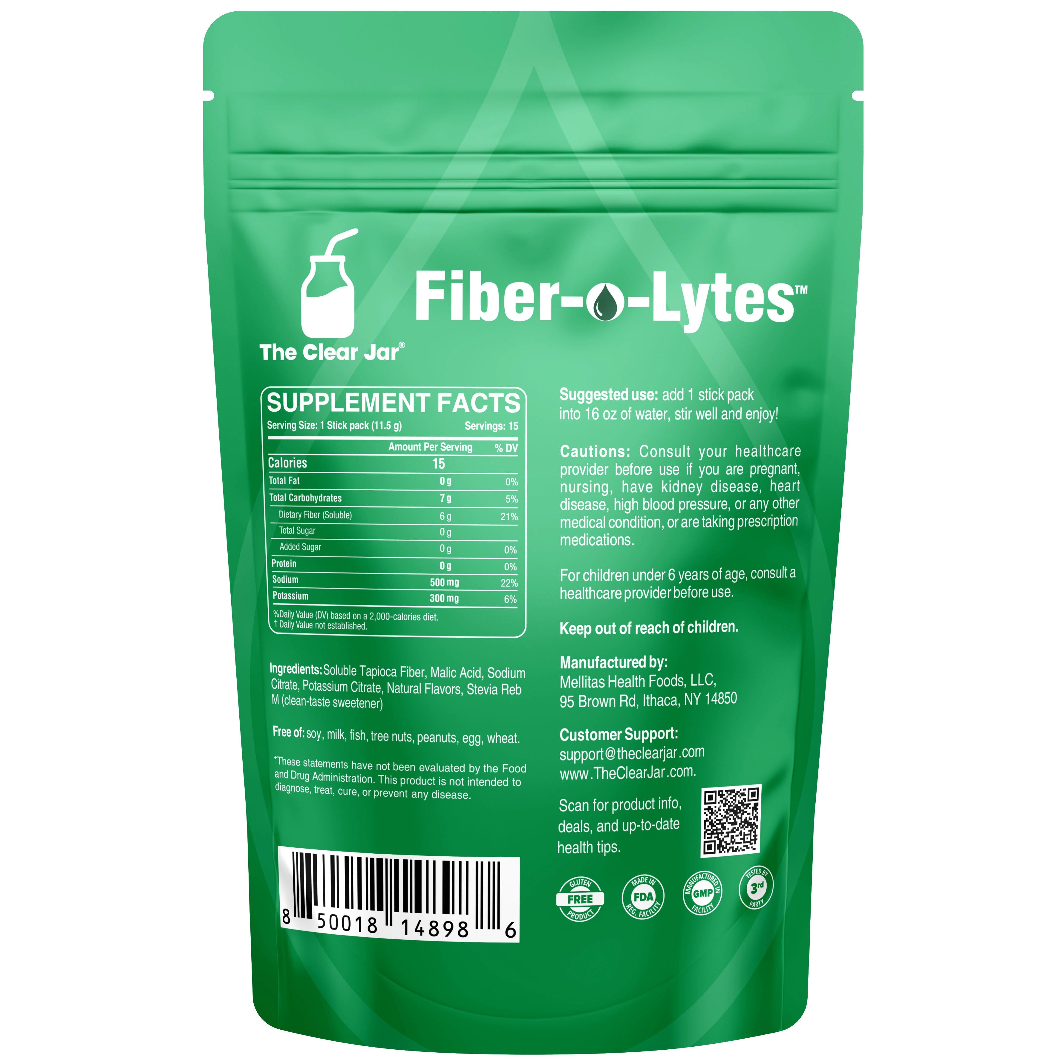 Fiber-o-Lytes Respberry Back
