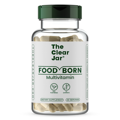 Food-Born Multivitamin for Men and Women - The Clear Jar® Main Panel