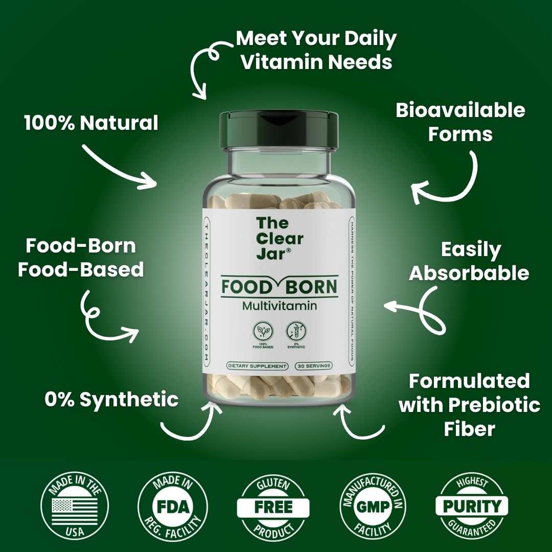 Food-Born Multivitamin for Men and Women - The Clear Jar®